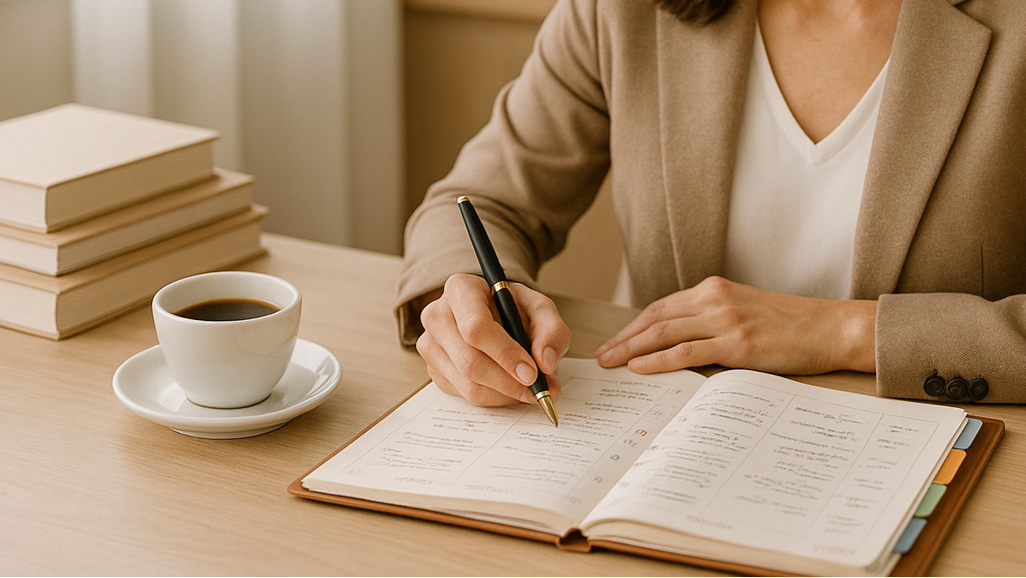 A woman who fills her planner is a woman who organizes her life